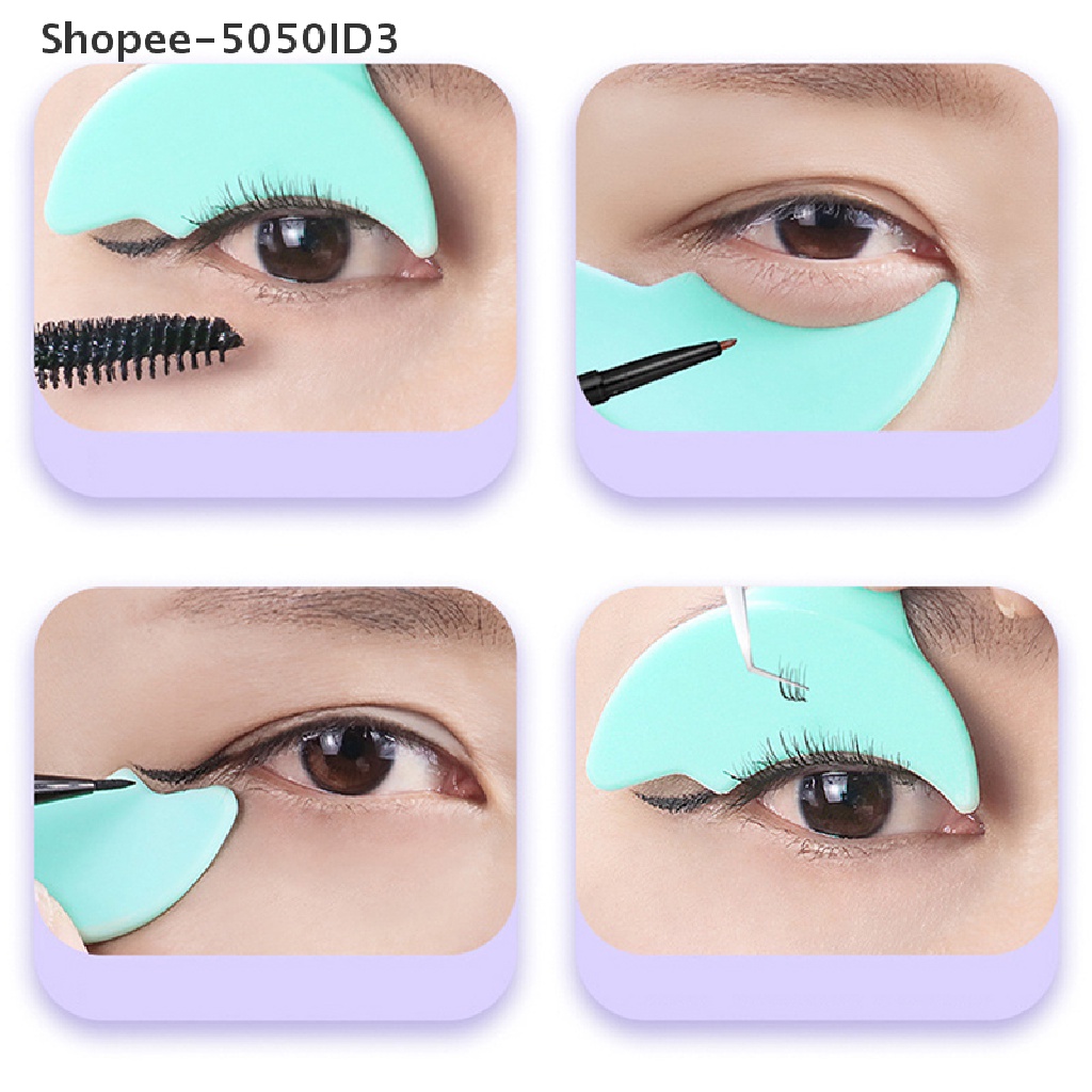 [HOT] Silicone Eyeliner Stencils Eyeshadow Pad Wanita Makeup Eyeshadow Aplikator [ID]