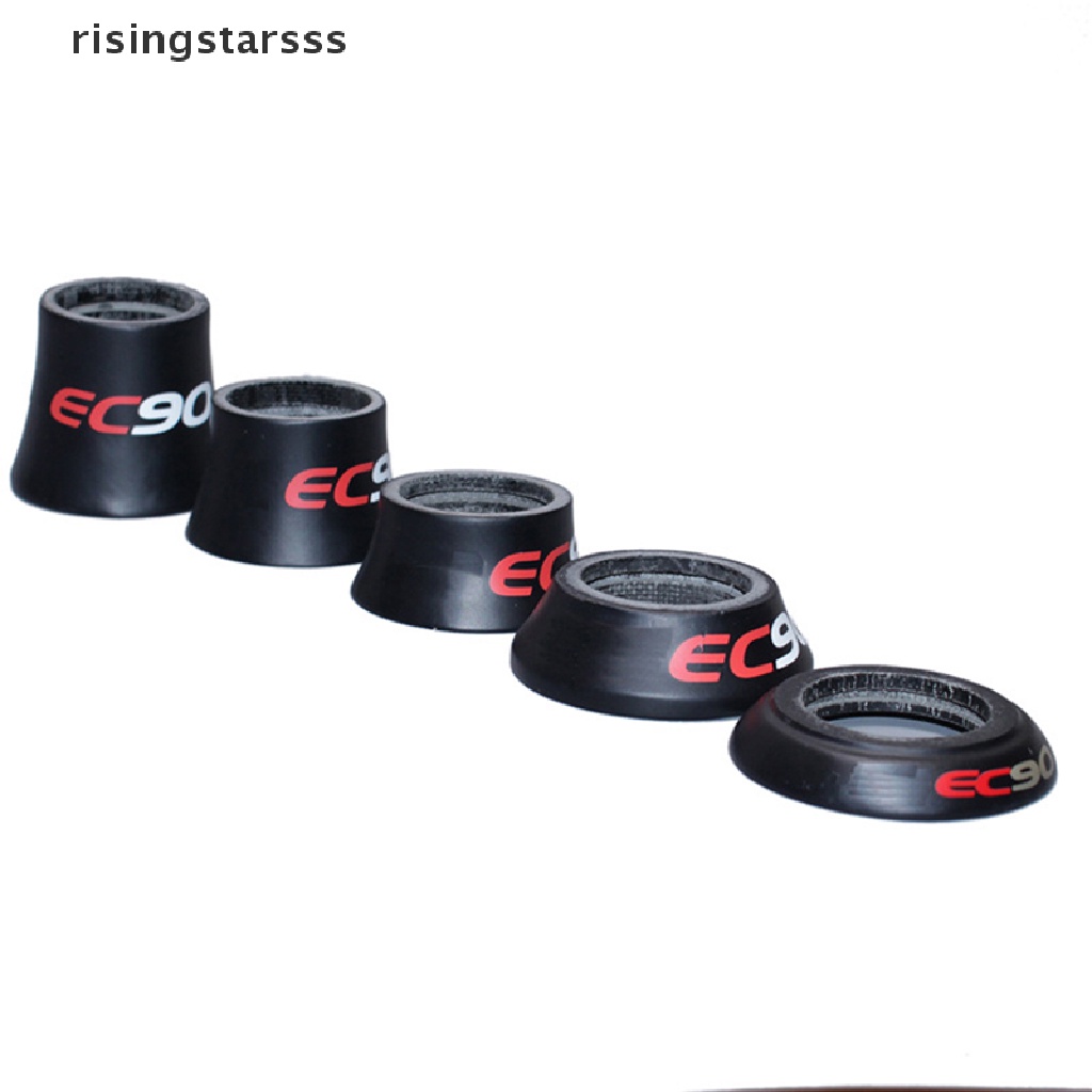 Rsid Span-new EC90 28.6 Carbon Fiber Sepeda Kerucut Spacer Headset Spacer Mesin Cuci Penutup Atas Jelly