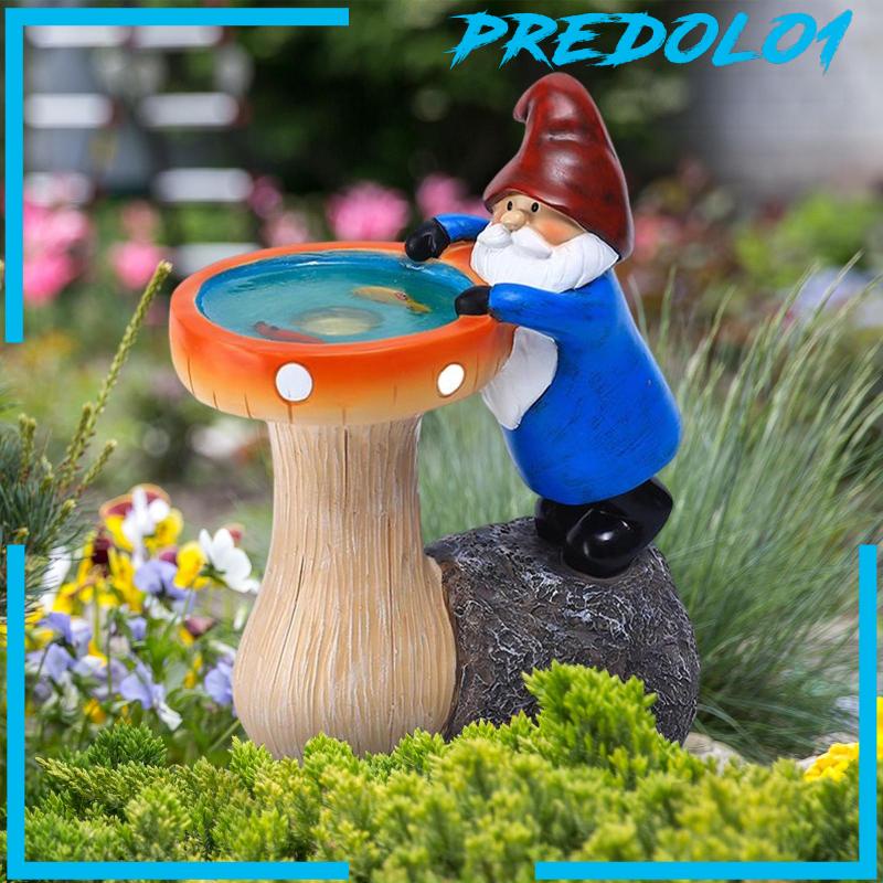 [Predolo1] Solar Gnome Statue Gift Centerpiece Waterproof Cute for Birthday Outdoor