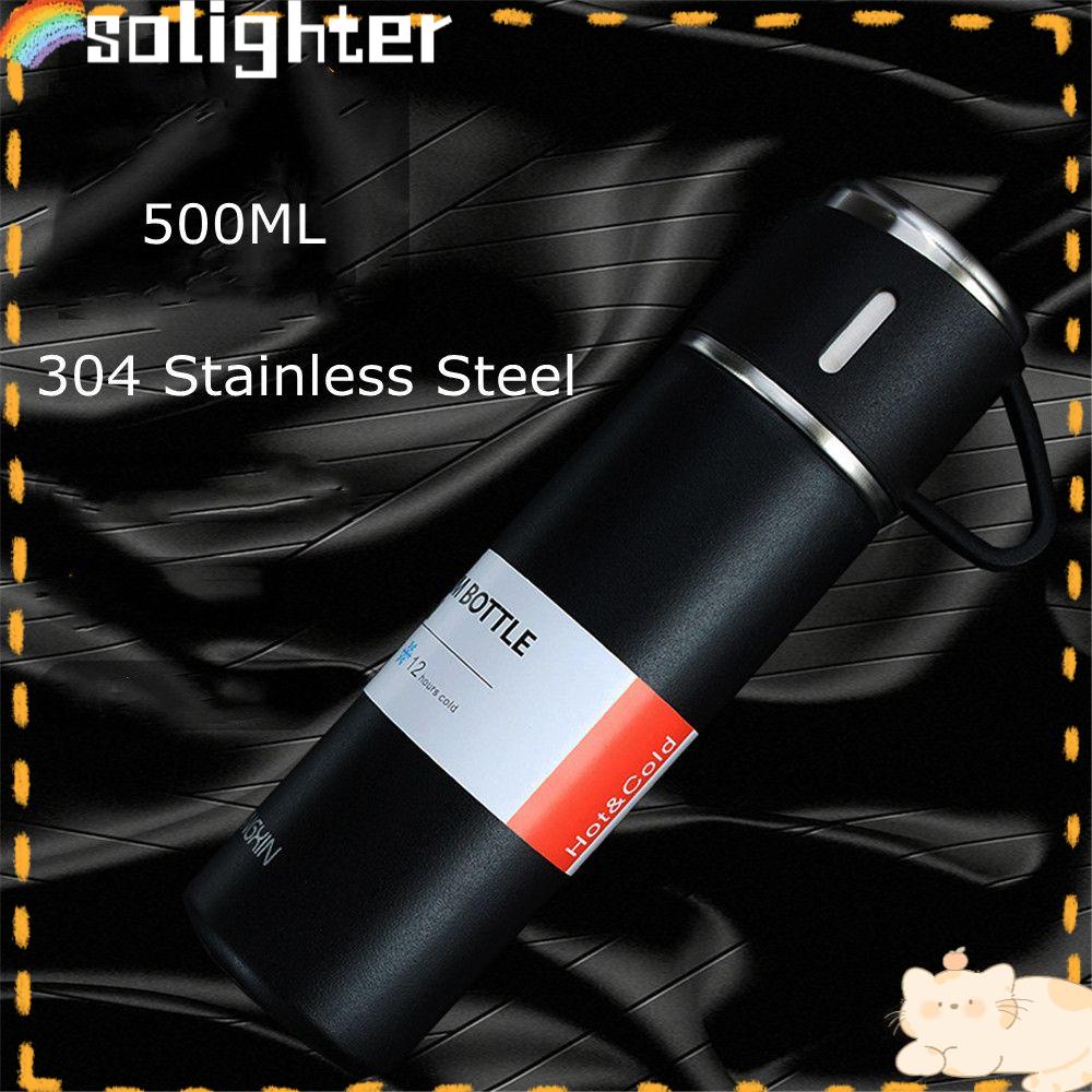 Solighter Termos Cangkir304 Stainless Steel Mug Teh Vacuum Flasks Termos Stainless Steel