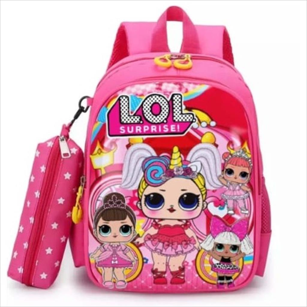 LS 775 - Ransel LLSURPRISE Tas Ransel Sekolah Anak Perempuan PAUD TK SD Karakter Kartun Free Tempat Pensil Terbaru Kekinian