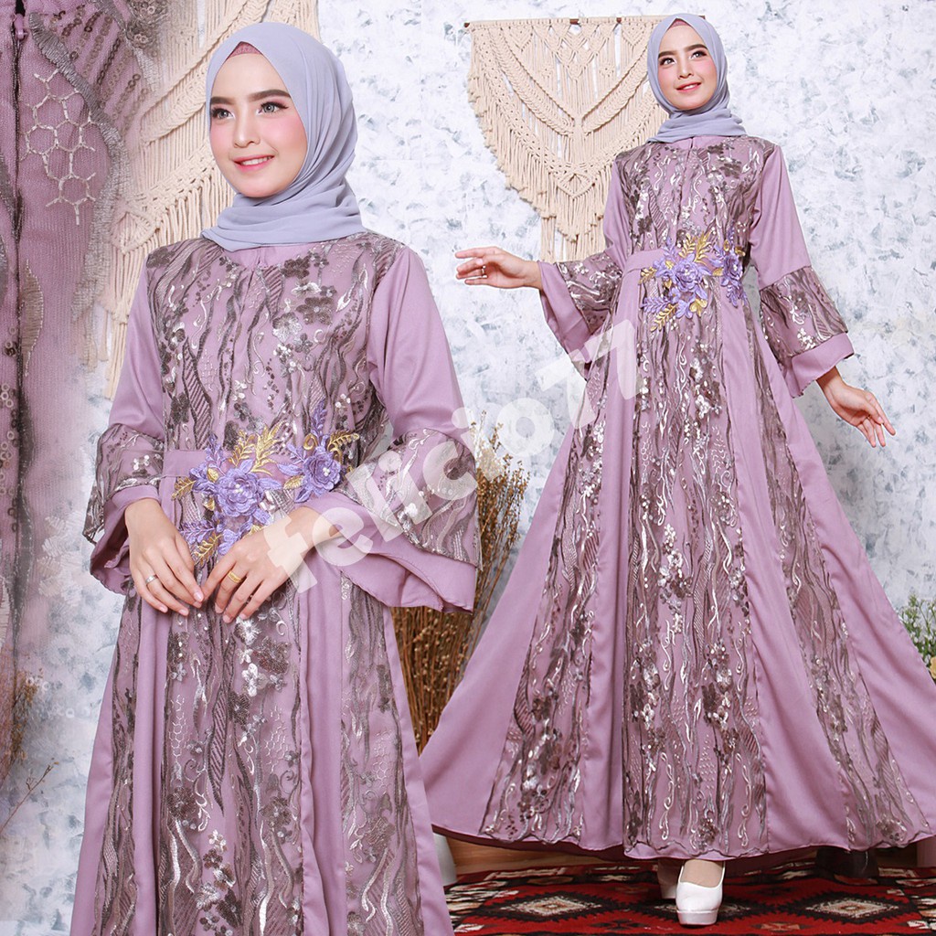 Terbaru ✨ Dress Syar'I Gamis Johra Baju Gamis Brukat Tile Dewasa Gamis Brukat Pesta Gamis Premium Fa