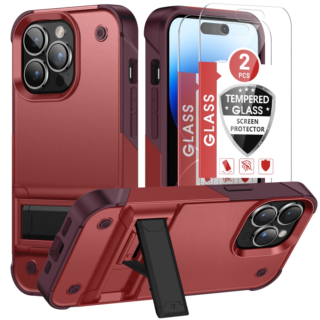 Holder shockproof phone caSE Cocok Untuk iphone 13 Pro 14 7 8 plus, TPU+PC phone protection, Dan Apple 12 Pro max 11 Pro xr xs max se 20 case Pelindung Handphone