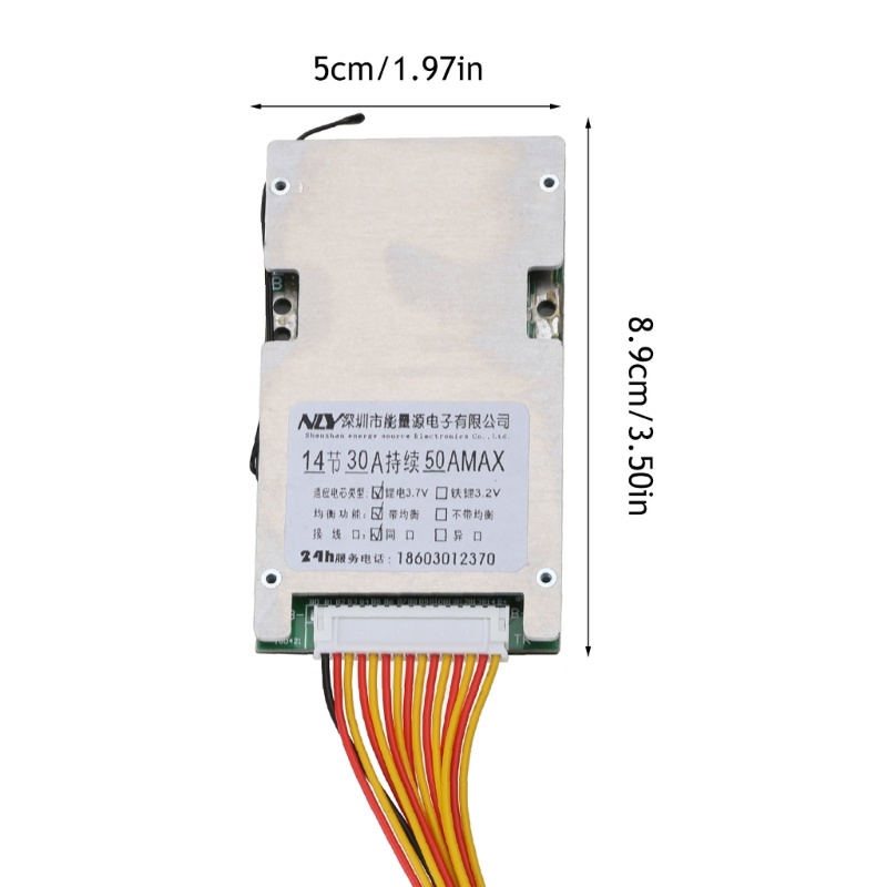 Btsg Upgrade for Protection Board 14S 48V 30A Li-ion Cell for Protection BMS- Papan PCB Dengan Fungsi Balance