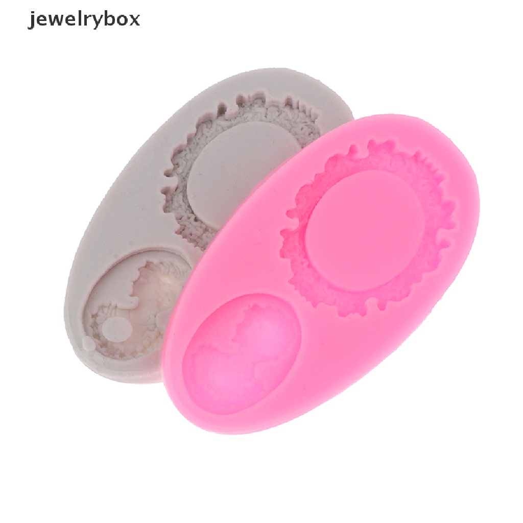 [jewelrybox] 1pcs Bingkai Cermin lady Cake Border Cetakan Silikon Cupcake Fondant Decorag Alat Butik