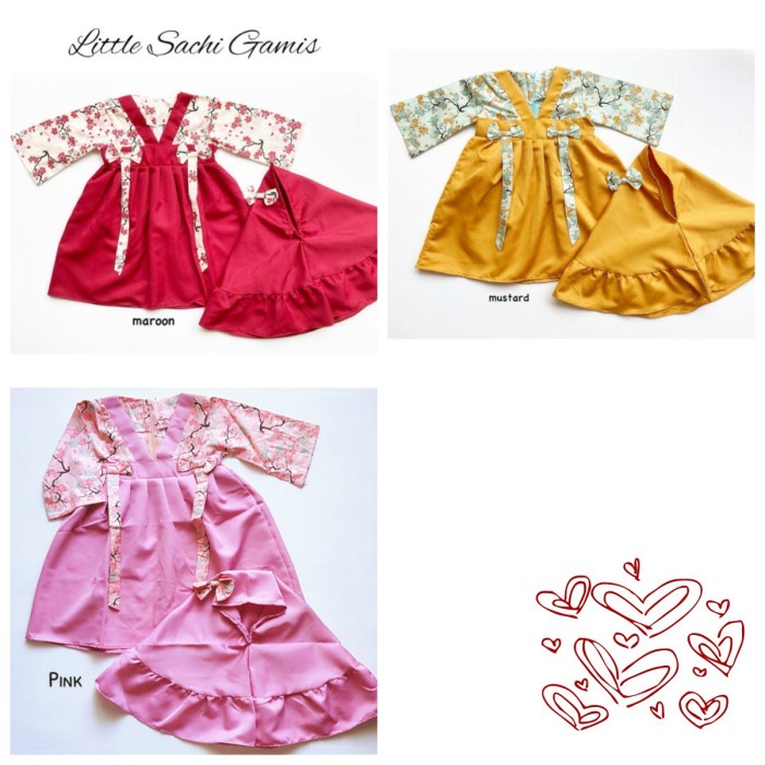 Gamis Terbaru Baju Muslim Gamis Dress Jilbab Hanbok Sachi Anak Bayi Perempuan D9Q9 elegant cantik tr