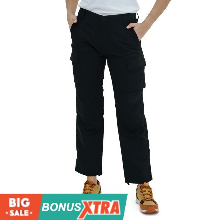 Celana Cewek Eiger C RIPS WS CARGO PANTS Black Hitam 91000 6768 Ori