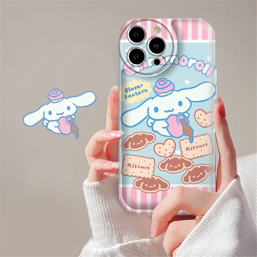 Cute Case Samsung A14 A04 A04S A13 A03 A03S A12 A52 A52S A21S A50 A50S A30S A20 A10S A10 A11 M11 J7Prime J7Pro J6Prime J6Plus Cinnamoroll Dan Pochacco Air cushion TPU Phone Cover