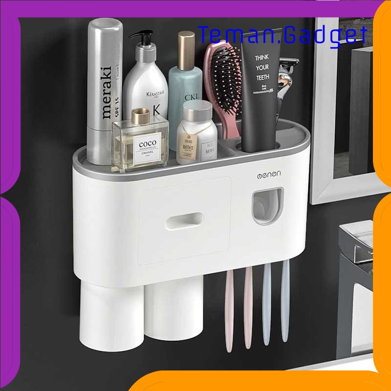 TG - ART Menen Dispenser Pasta Gigi Odol Modern Toothbrush Holder 2 Cup - AO321