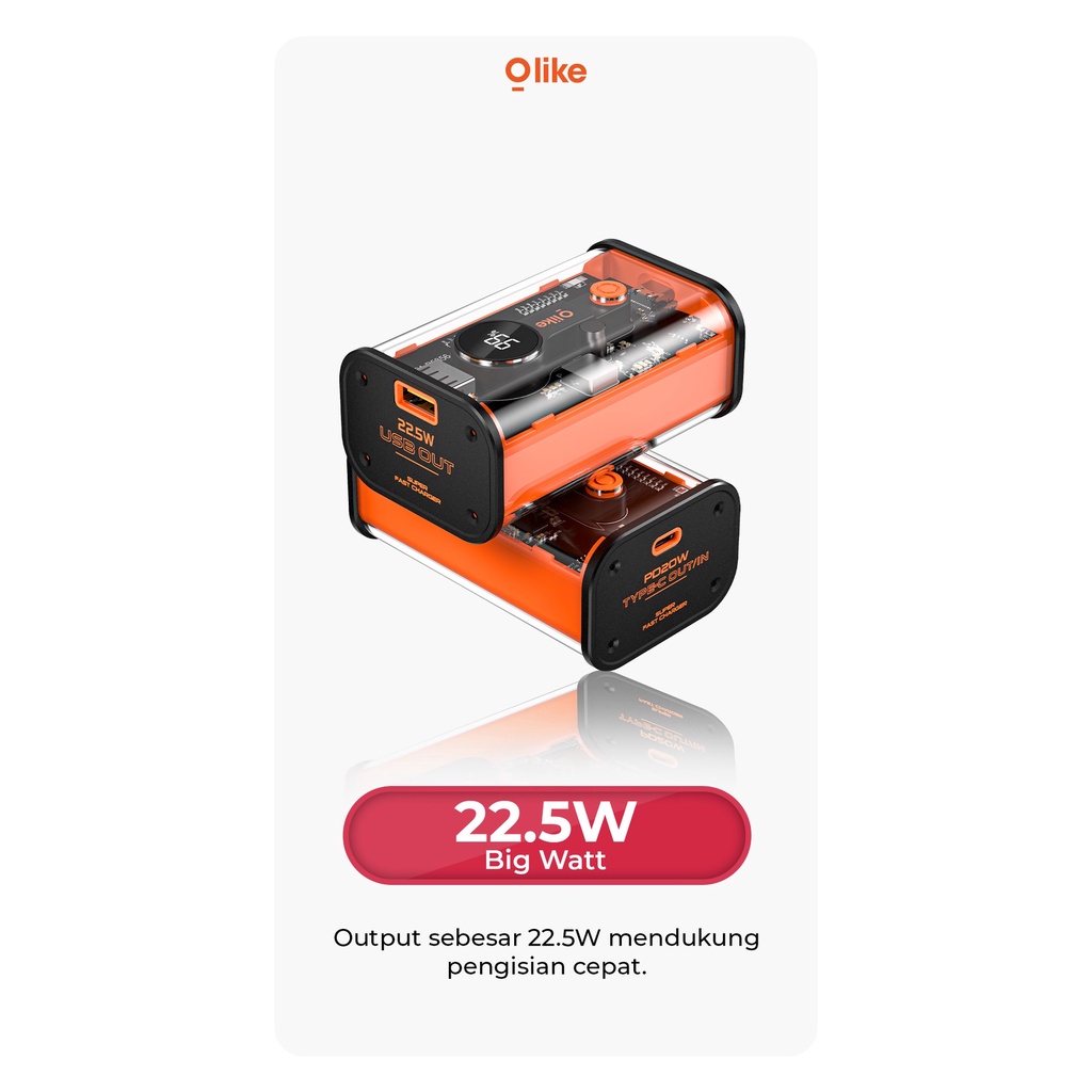 PROMO Olike Powerbank 10000mAH Fast Charging LED Battery Display P5 BY.MINIGO