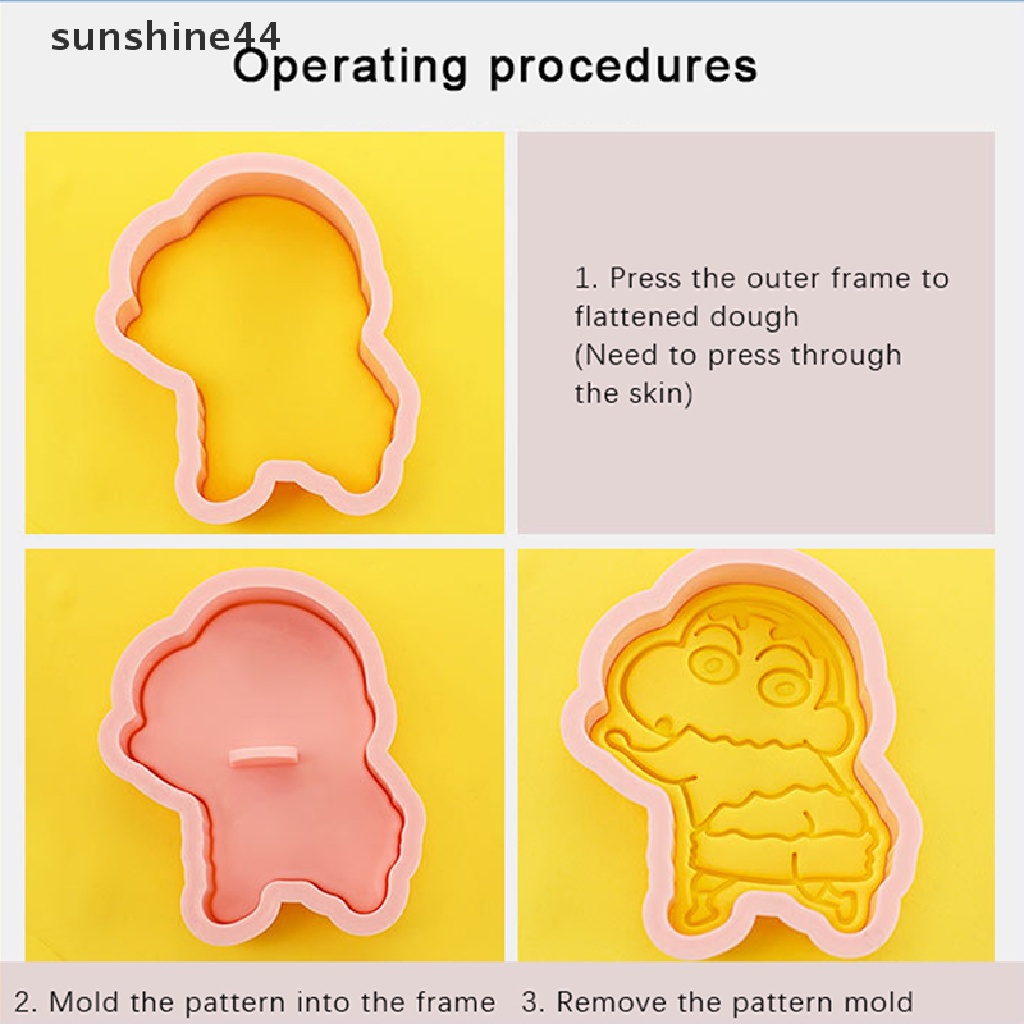 Sunshine 8pcs/set DIY Kartun Biskuit Cetakan Cookie Cutter 3D Baking Decorag Alat ID