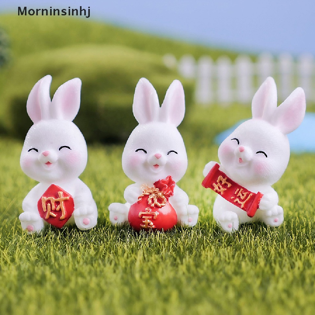 Mornin 1xminiatur Lucu Imlek Shio Kelinci Lanskap Mikro Rumah Boneka id