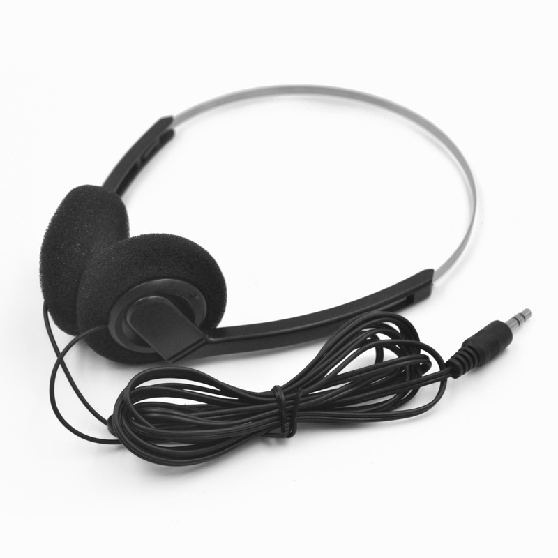 Headphone Untuk Travel Bus Aviation Steel Bow Headset mp3 Headphone Headphone Ringan