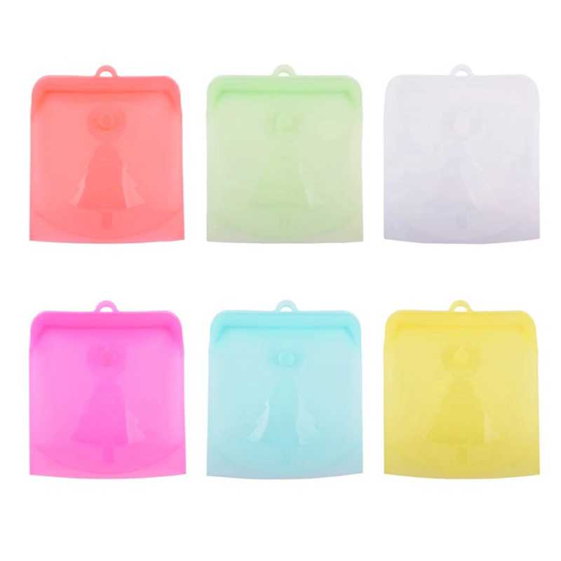 (BISA COD) FTIHSHP PULISI Kantong Plastik Makanan Silicone Food Bag Reuseable - PB-S003