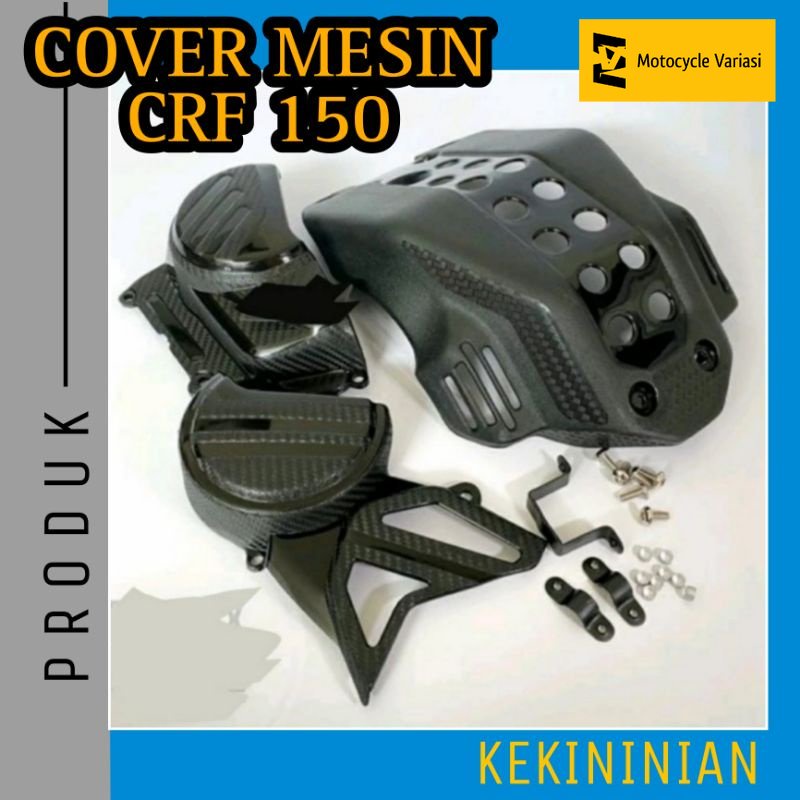 Cover Tutup Mesin CRF 150 L CRF150 Full Set / Engine Guard CRF 150 L Full Cover / Tutup Pelindung Mesin Honda CRF 150 L Lengkap Full Tutup Blok Mesin CRF