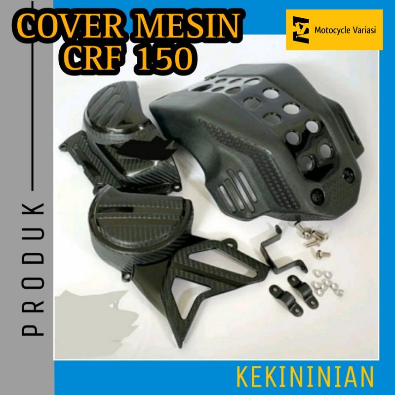 Cover Tutup Mesin CRF 150 L CRF150 Full Set / Engine Guard CRF 150 L Full Cover / Tutup Pelindung Mesin Honda CRF 150 L Lengkap Full Tutup Blok Mesin CRF