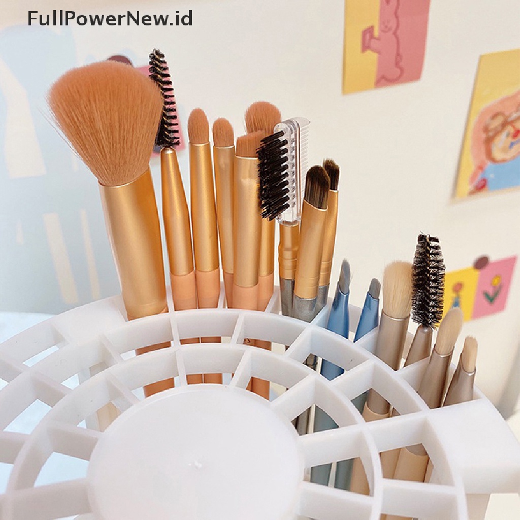 Power Makeup Brushes Storage Kapasitas Besar Tempat Kuas Kosmetik Air-Dry Stand Rack ID