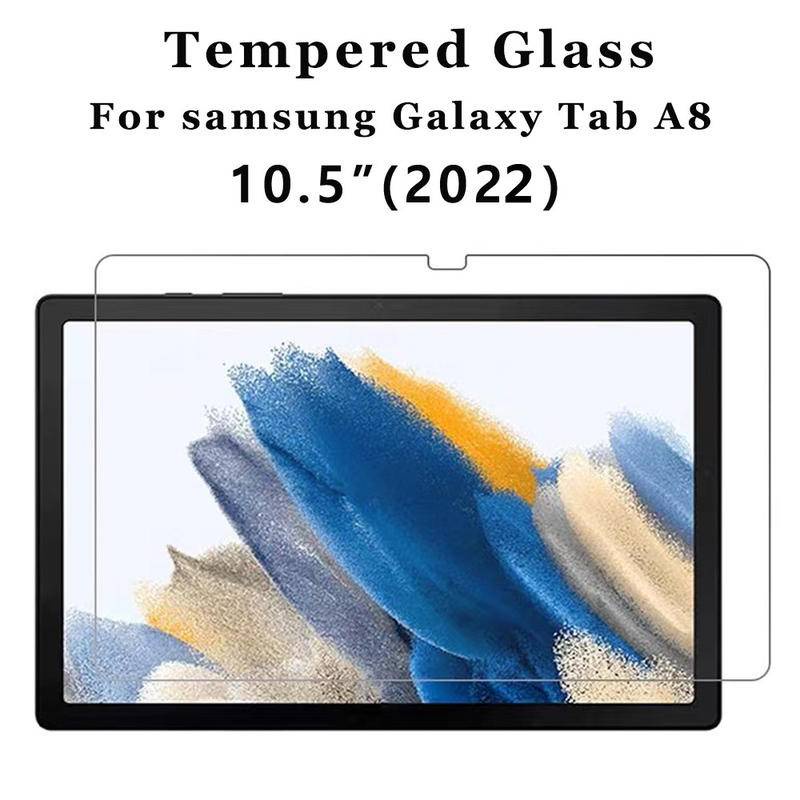 Untuk Samsung Galaxy Tab S8 S7 Plus Ultra S6 A7 Lite A8 S5e T505 T225 X205 Pelindung Layar Tablet Fingerprint HD Tempered Glass Film Untuk Samsung Tab A 8.0 8.4 10.1 10.5 P355 T355