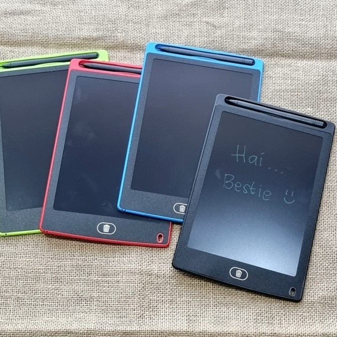 LCD Drawing Writing Tablet Mainan Tab Papan Tulis Anak Laki Perempuan - Merah