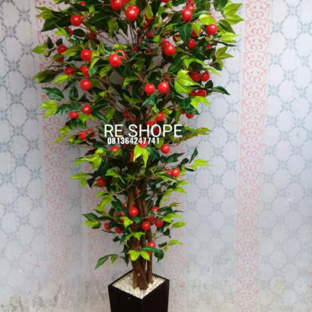 Bunga plastik/bunga hias/artificial/ Pohon plastik Apel