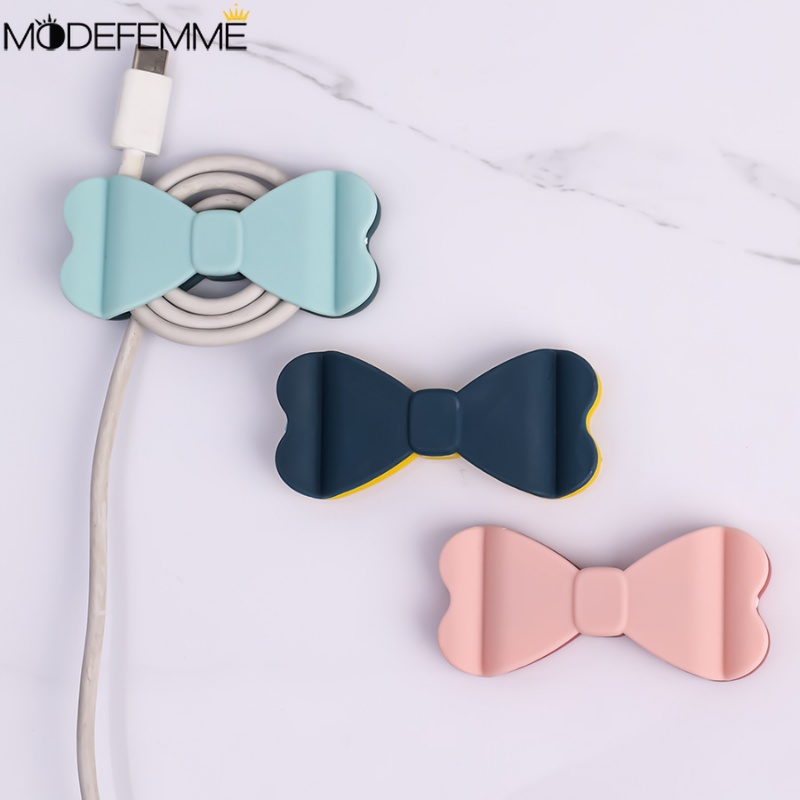 Kalung Tas Belanja Rak Gantung Self-adhesive Cable Fixing Holder Lucu Ikatan Simpul Kabel Penggulung Alat Plug Cord Klip Dua Arah Bantalan Berat Alat Pengorganisir