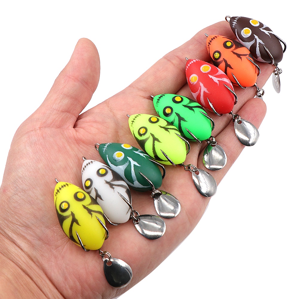 Umpan Casting Katak 4cm/5g Soft Frog Lure Umpan Pancing Katak Thunder Kecil Lembut Casting Mini Thunder Frog Lure Bait