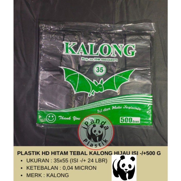 Kantong Plastik - Kresek HD Kalong Hitam Tebal