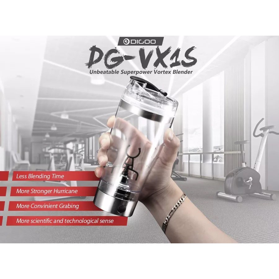 177 DIGOO DG-VX1S USB Rechargeable Portable Mixer Auto Blend Shaker Bottle