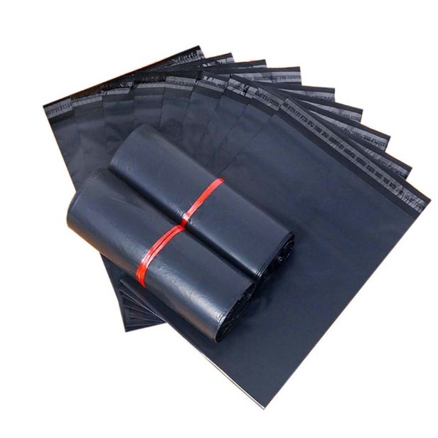 100 PCS PLASTIK POLYMAILER UKURAN 20x30 - 100 LEMBAR PLASTIK PACKING ONLINE SHOP HITAM DENGAN LEM