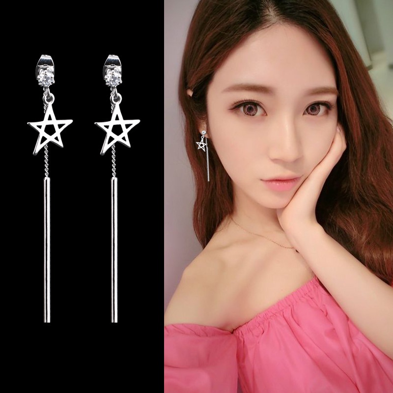 Anting Rumbai Bintang Tahun Baru Gaya Baru Anting Korea Trendi Temperamen High-End Anting Influencer Atmosfer Gaya Panjang Perempuan