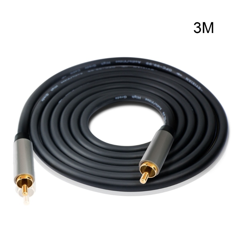 Zzz RCA Kabel Coaxial Digital RCA Male to Male SPDIF Digital Stereo Cable Kabel RCA Untuk Home Theater HDTV