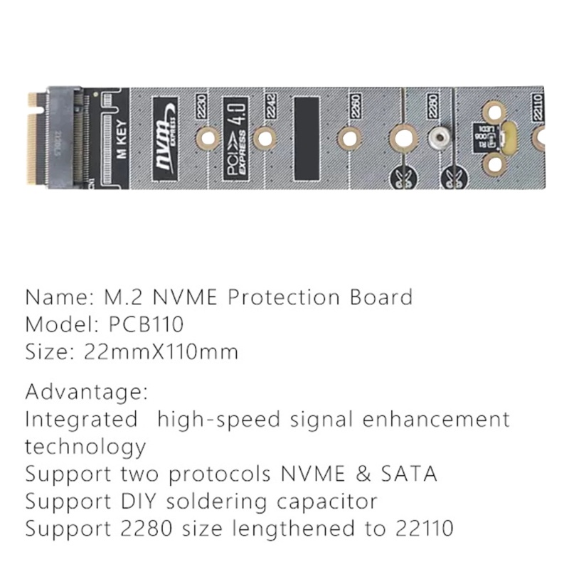 Btsg for M.2 NVME Extended for Protection Card SSD m2 Untuk Plat Pelindung Untuk 2280t