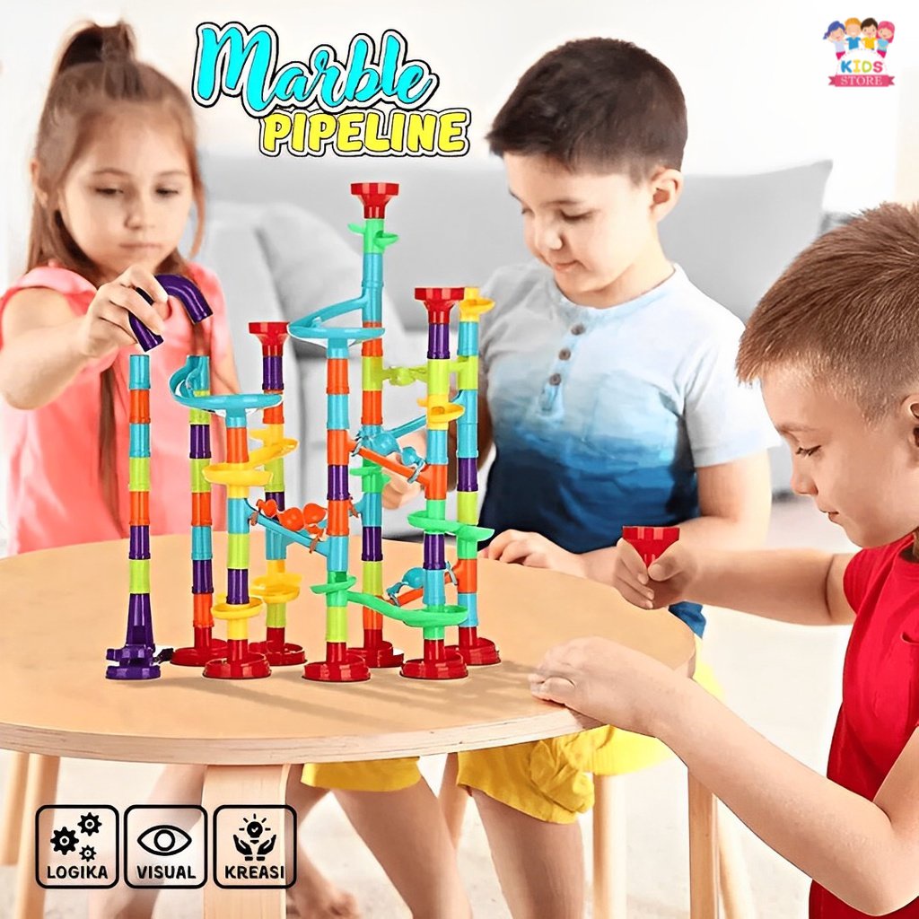 113pcs 3D Maze Ball Pipeline | Mainan Seru Bareng Teman &amp; Keluarga | Kado Ulang Tahun Anak Laki Laki Perempuan