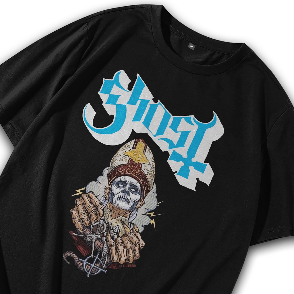 Kaos Band Rock Ghost / Tshirt Band / Kaos Band Lamb Of God Skull Machine / T shirt Band / Baju Band 