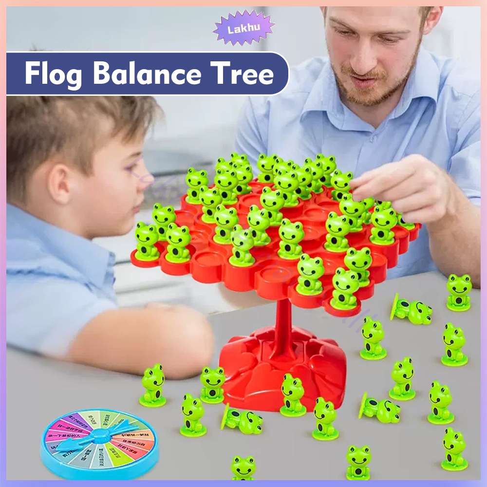 JCHO Mainan Papan Frog Balance Tree Untuk Belajar Matematika
