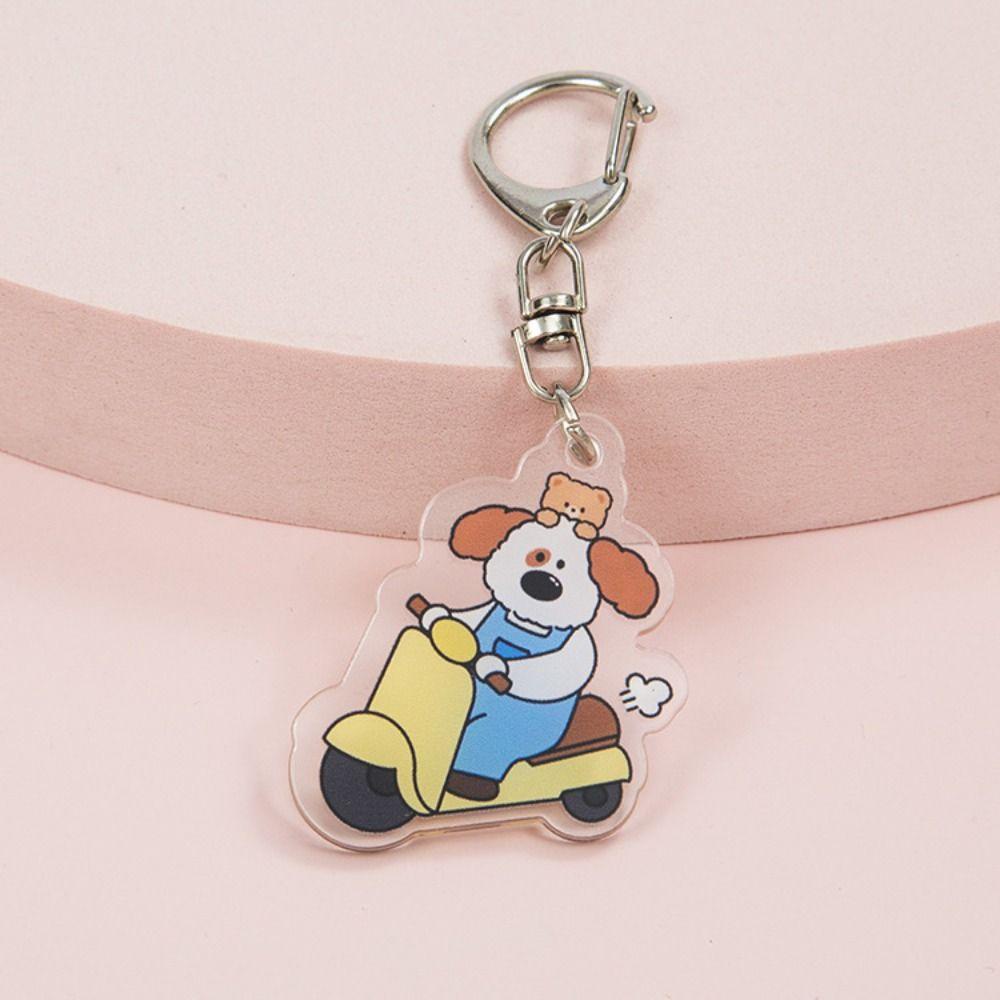 Lanfy Puppy Gantungan Kunci Lucu Anak Aksesoris Mobil Perhiasan Ornamen Handbag Liontin Bunny Keyring