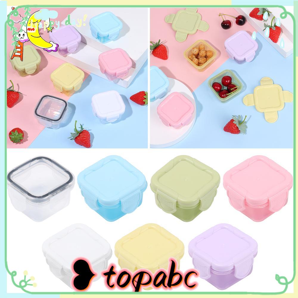 Top 60ML Kotak Penyimpanan Makanan Microwavable Fresh Keeping Kulkas Organizer Toples Bumbu