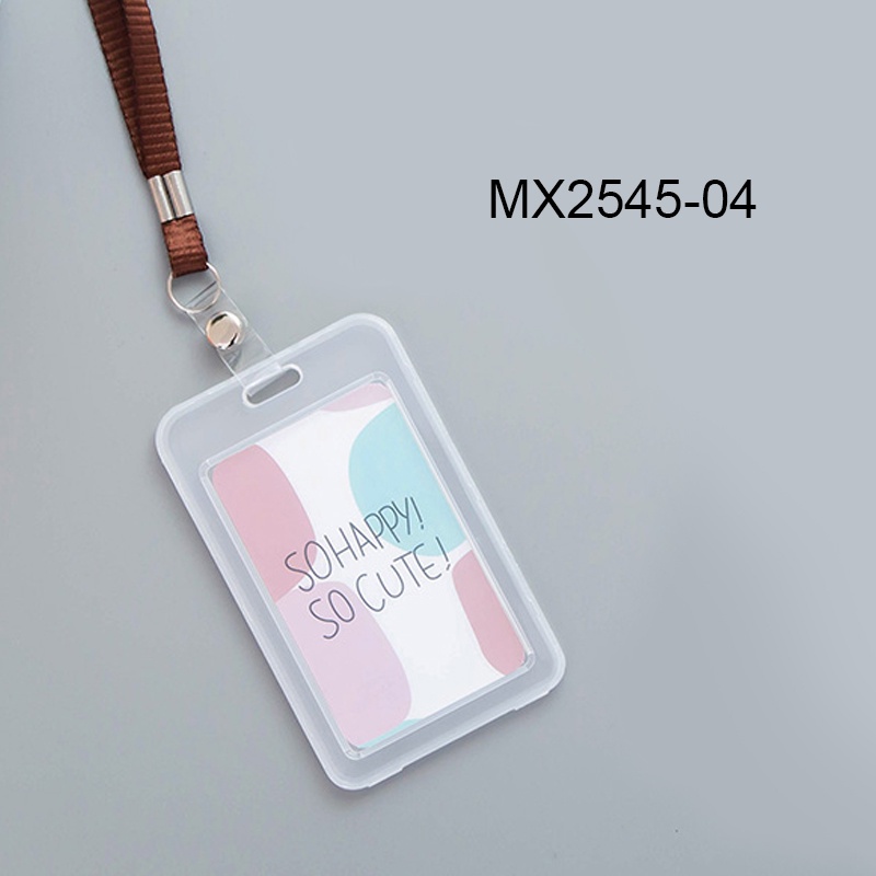 (COD) Name tag ID CARD HOLDER KOREA dan kalung tempat name tag kartu 2 sisi MX2545