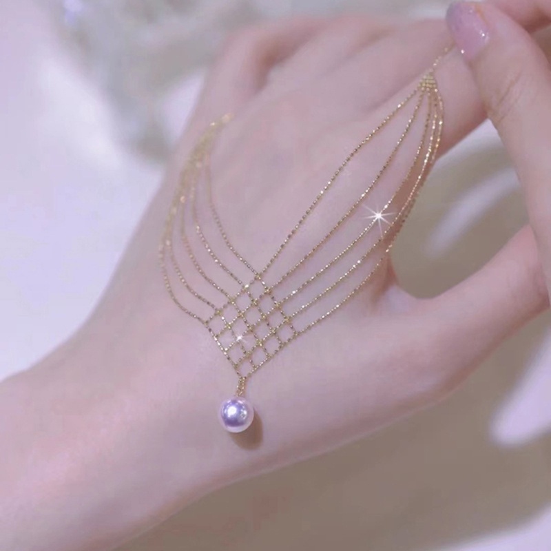 Siy Multi-Layer Rantai Chokers Mutiara Liontin Kalung Wanita Kalung Perhiasan Pesta