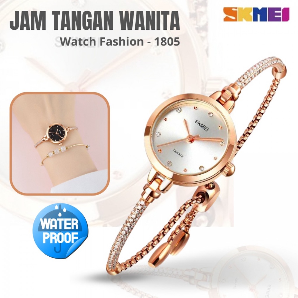 SKMEI Jam Tangan Analog Wanita Waterproof Watch Fashion 1805