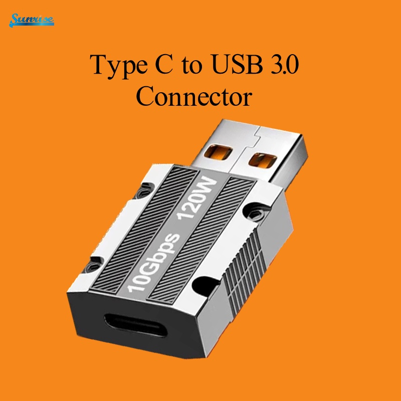 Baru Kecil Portabel 10 Gbps Transmisi Data Kecepatan Tinggi Tipe-C Ke USB Adaptor Universal Anti-Sidik Jari 120 W Zinc Alloy Konverter Biaya Cepat