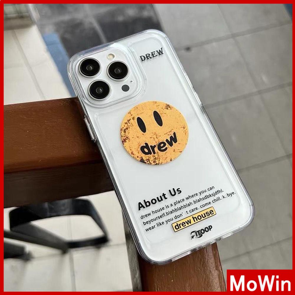 For iPhone 14 Pro Max iPhone Case Acrylic Hard Case HD Clear Case Plating Button Shockproof Smiley Graffiti Cartoon Compatible For iPhone 13 Pro max 12 Pro Max 11 xr 7plus 6splus