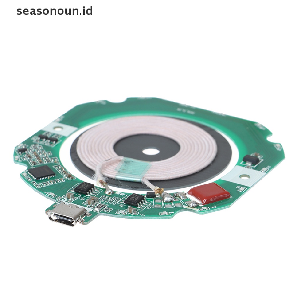 Seasonoun 15W Qi Fast Wireless Charger PCBA Modul Pemancar Papan Sirkuit+Coil Charging.