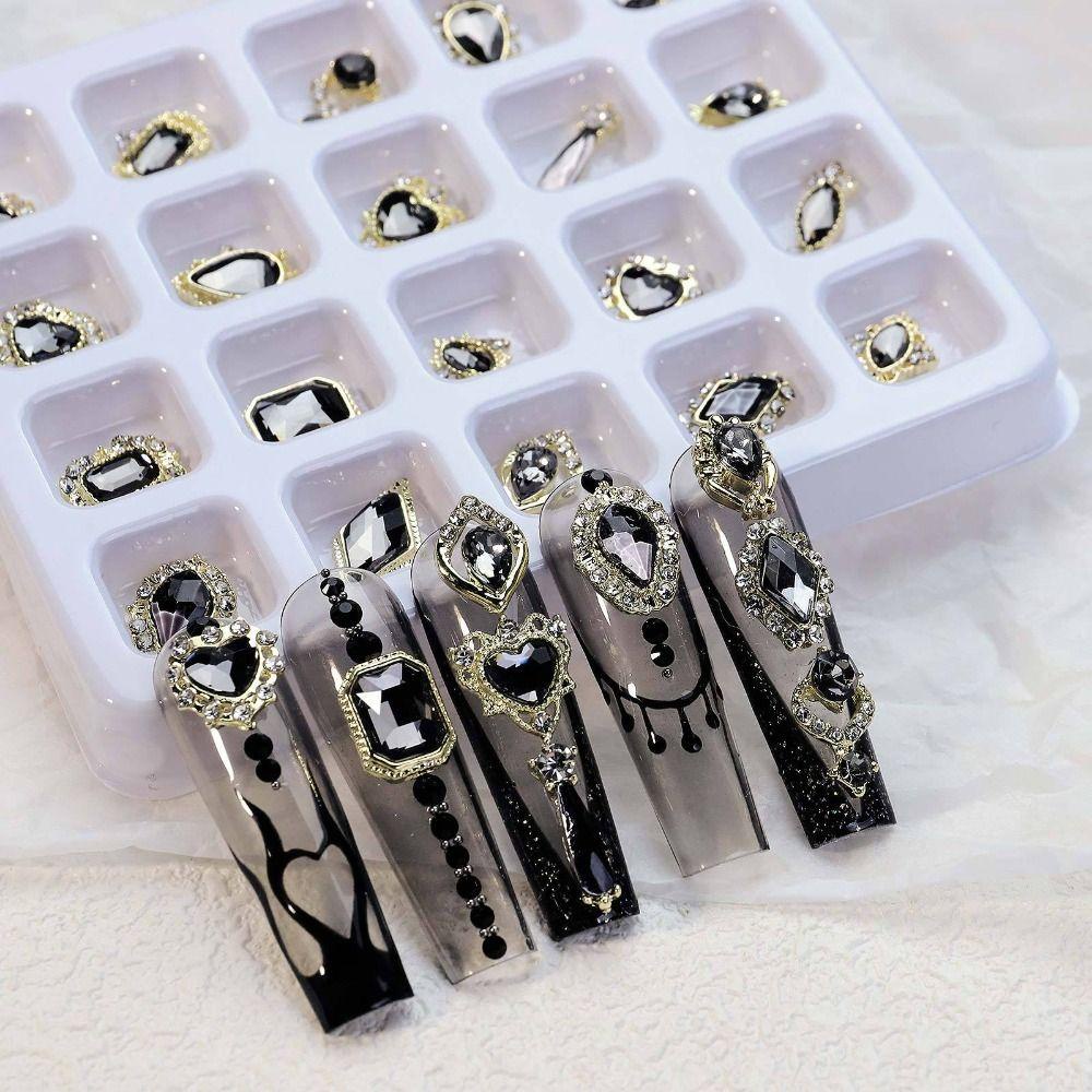 Needway   Kuku Berlian Imitasi Fashion DIY Pesona Kuku Manikur Aksesoris Jepang Nail Art Nail Jewelry