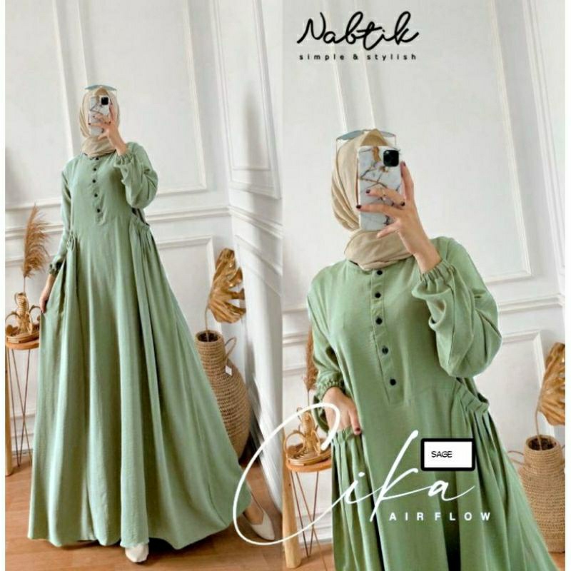 GAMIS CHIKA CRINGKEL AIRFLOW PREMIUM || GAMIS POLOS KEKINIAN