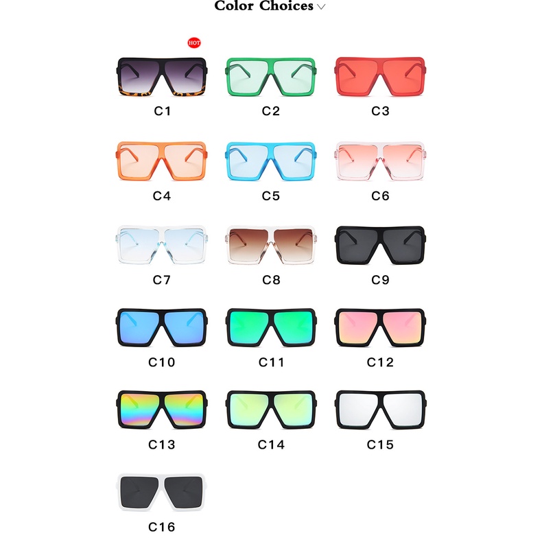 Kacamata Hitam Vintage Oversized Pria Dan Wanita Kacamata Hitam Kacamata Kotak