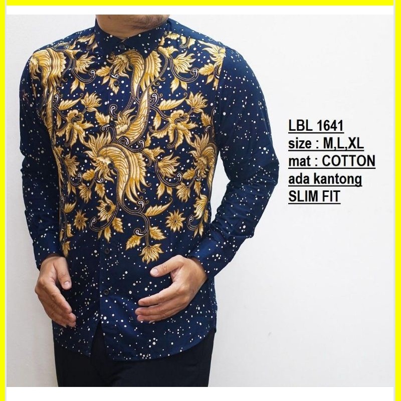 KEMEJA BATIK PRIA SLIMFIT MODERN BATIK MEWAH SLIM FIT LBDCHS1L1 PREMIUM KEMEJA BLD JAKARTA