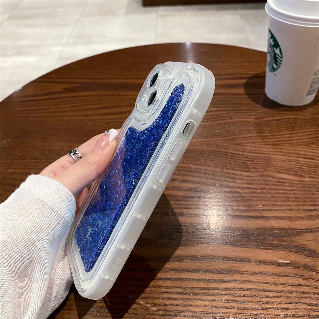 IPHONE Casing Iphone14 Pro Max Ungu Kedip Mewah Iphone13 11 12 Pro Max14 Plus Promax Creative laser round camera Melindungi Penutup Belakang shockproof