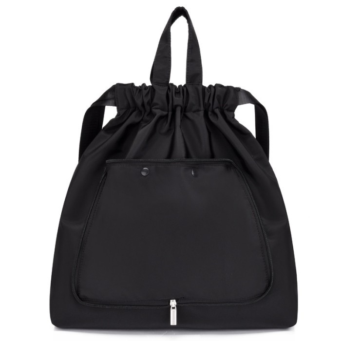 Tas Ransel Nylon Dua Arah dengan Tali Serut yang bisa dilipat