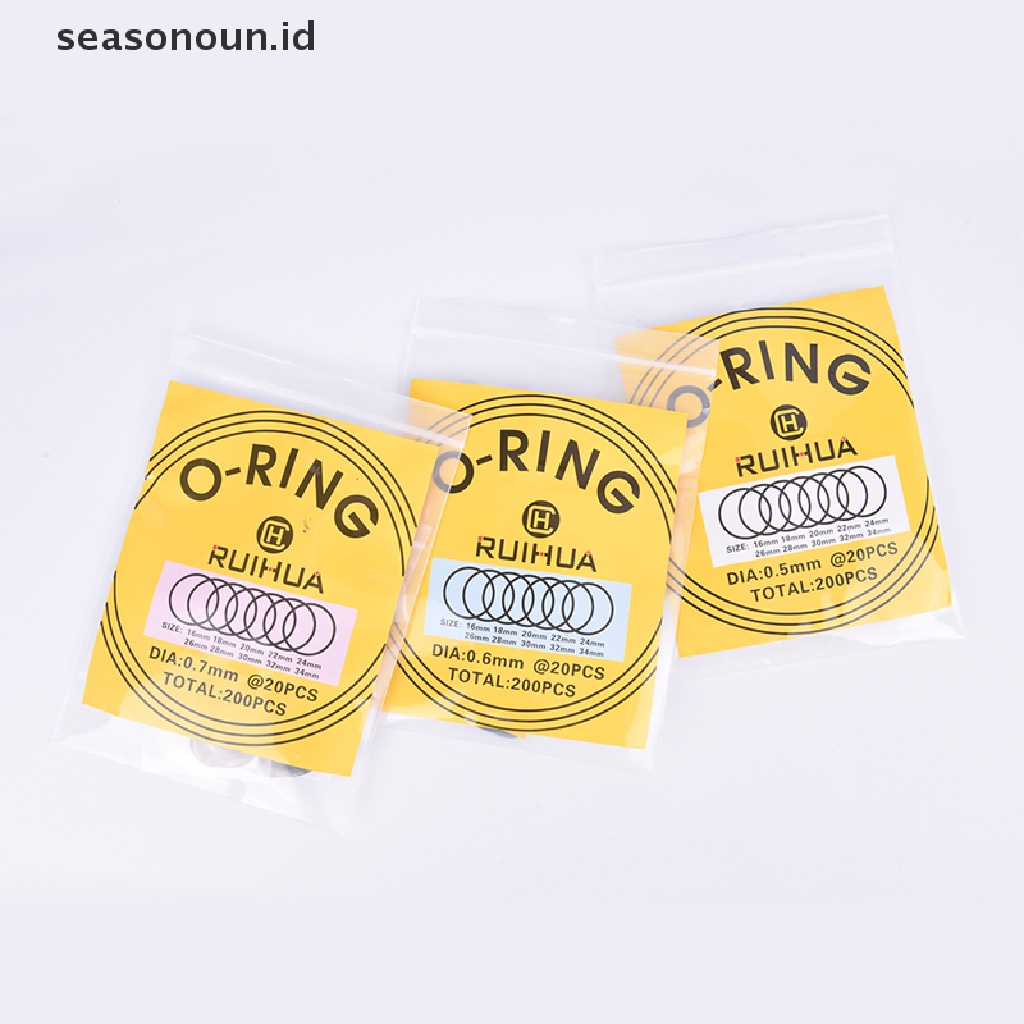 Seasonoun Waterproof 0.5/0.6/0.7mm O-Ring Watch Back Seal Cover Gaskets Alat Perbaikan Jam Tangan.